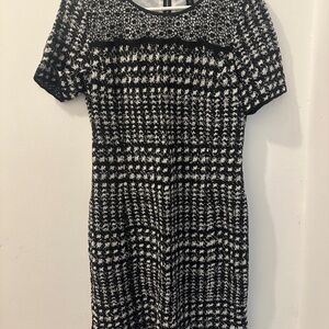 Marc Cain Black and White Checkered Mini Dress